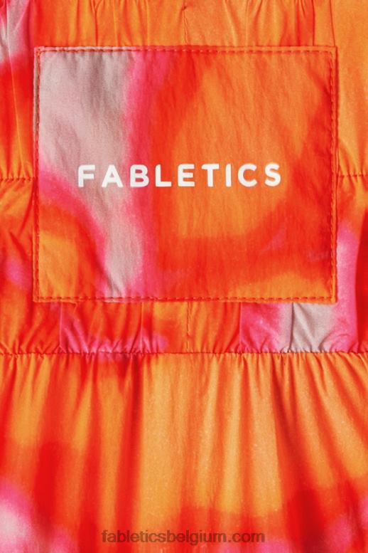 roze escape large zomergekte/reflecterend zilver vrouwen nylon short met ultrahoge taille Fabletics LH20J601