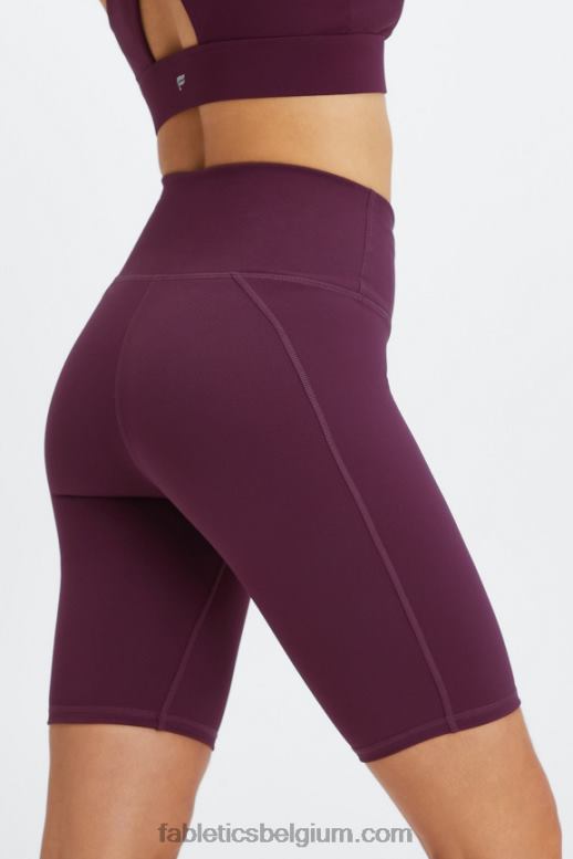 roze punch/vervaagde olijf vrouwen definiëren powerhold high-waisted 9'' short 18 Fabletics LH20J337