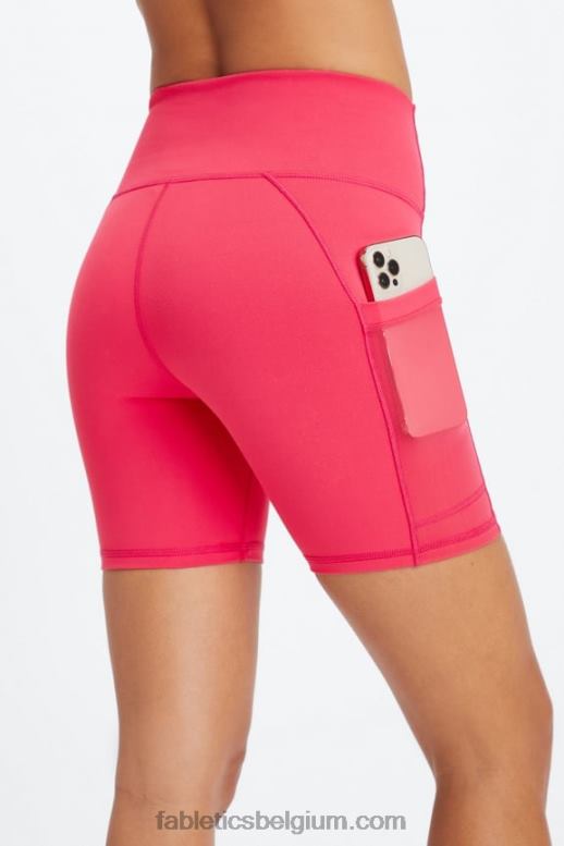 rozenklei/tropisch water vrouwen on-the-go powerhold high-waisted 6'' short 8 Fabletics LH20J263