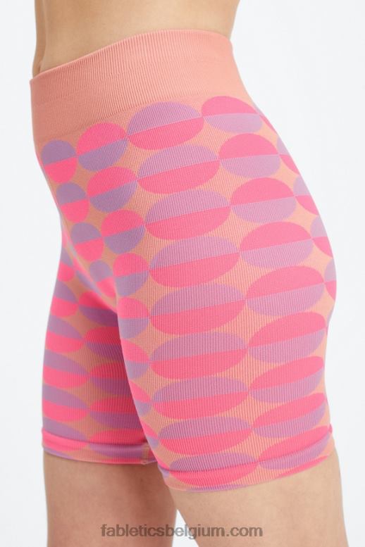 safari krokodil/safari vrouwen naadloze hoog getailleerde 9'' short Fabletics LH20J504