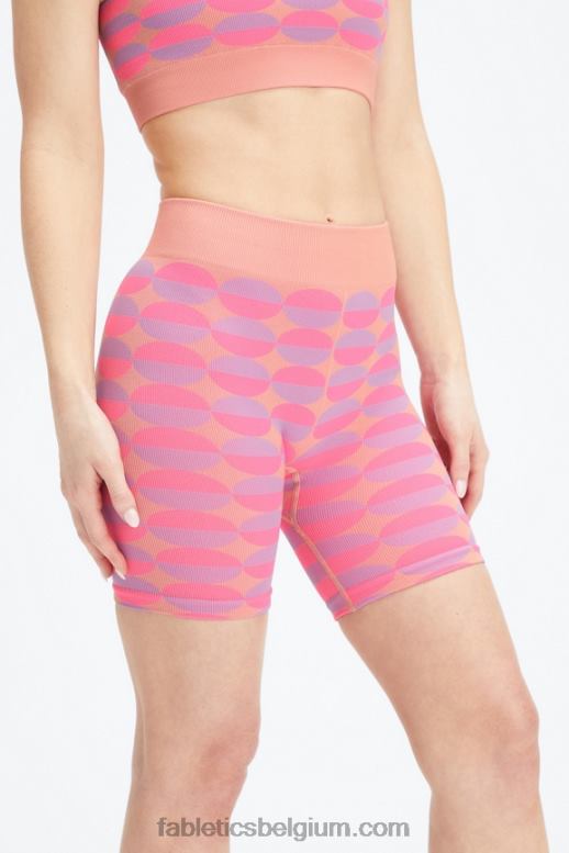 safari krokodil/safari vrouwen naadloze hoog getailleerde 9'' short Fabletics LH20J504