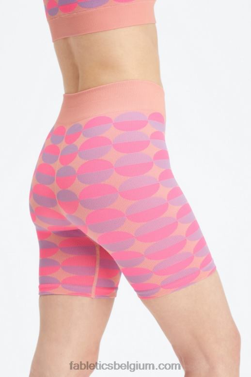 safari krokodil/safari vrouwen naadloze hoog getailleerde 9'' short Fabletics LH20J504