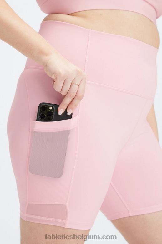 salsa rood/multi vrouwen powerhold ultra hw 6'' kort voor onderweg Fabletics LH20J395