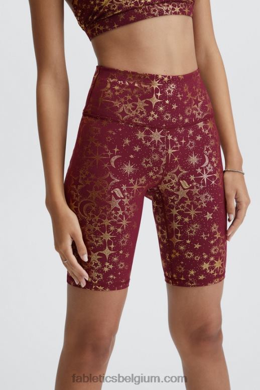 sandelhout/persimmon/reflecterend zilver vrouwen definiëren powerhold high-waisted 9'' short 19 Fabletics LH20J339