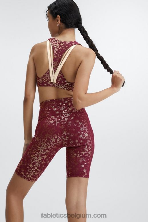 sandelhout/persimmon/reflecterend zilver vrouwen definiëren powerhold high-waisted 9'' short 19 Fabletics LH20J339