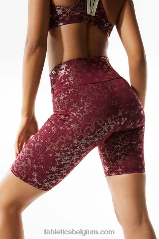 sandelhout/persimmon/reflecterend zilver vrouwen definiëren powerhold high-waisted 9'' short 19 Fabletics LH20J339