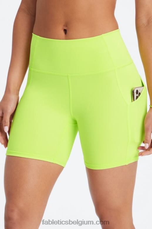 smokey marmer/blauw ijzer vrouwen oasis pureluxe hoog getailleerde 6'' short 12 Fabletics LH20J296