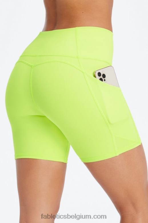smokey marmer/blauw ijzer vrouwen oasis pureluxe hoog getailleerde 6'' short 12 Fabletics LH20J296