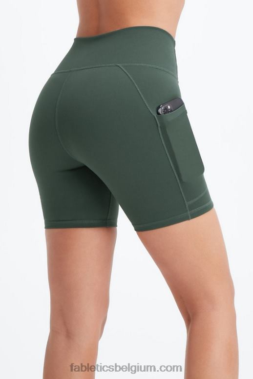 steengroeve grijs/atomisch vrouwen on-the-go powerhold high-waisted 6'' short 6 Fabletics LH20J254