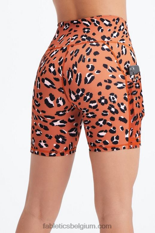 steengroeve grijs/wit vrouwen on-the-go powerhold high-waisted 6'' short 6 Fabletics LH20J255