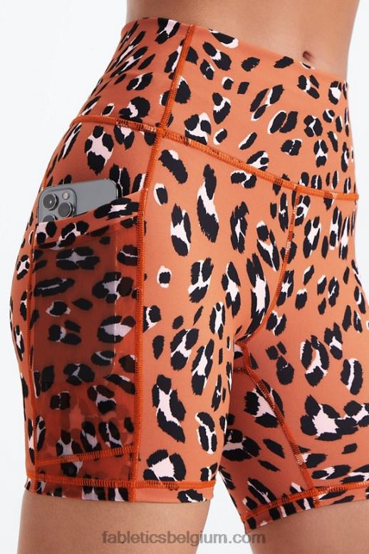 steengroeve grijs/wit vrouwen on-the-go powerhold high-waisted 6'' short 6 Fabletics LH20J255