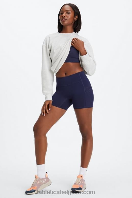 stormwolk/gesuikerde limoen glans vrouwen trinity motion365 mid-rise 5'' short Fabletics LH20J361
