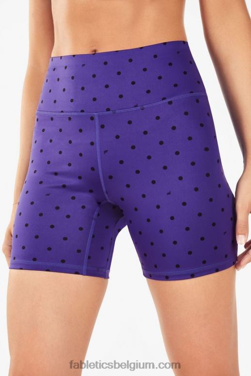 suikerpruim/zwarte stip vrouwen ultracoole shorts met hoge taille en print Fabletics LH20J591