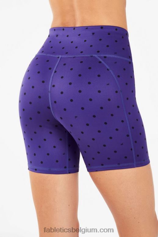 suikerpruim/zwarte stip vrouwen ultracoole shorts met hoge taille en print Fabletics LH20J591
