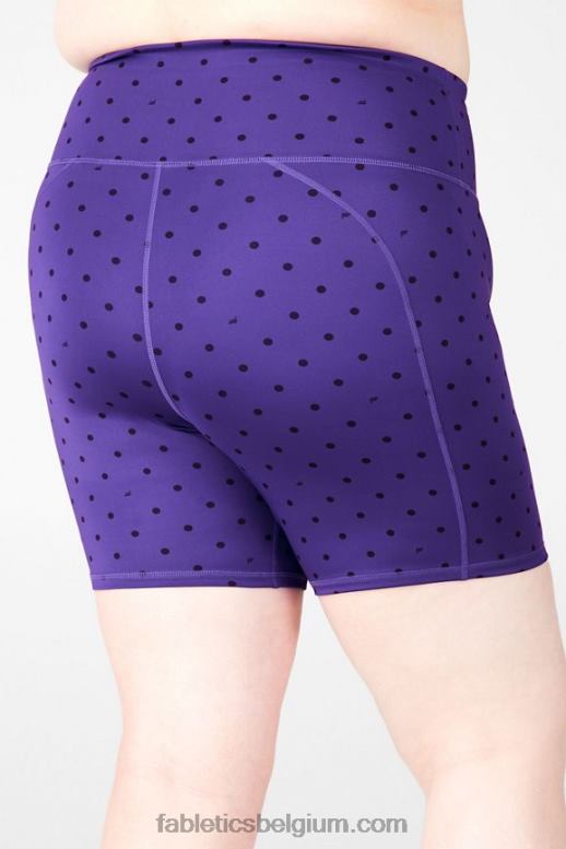 suikerpruim/zwarte stip vrouwen ultracoole shorts met hoge taille en print Fabletics LH20J592