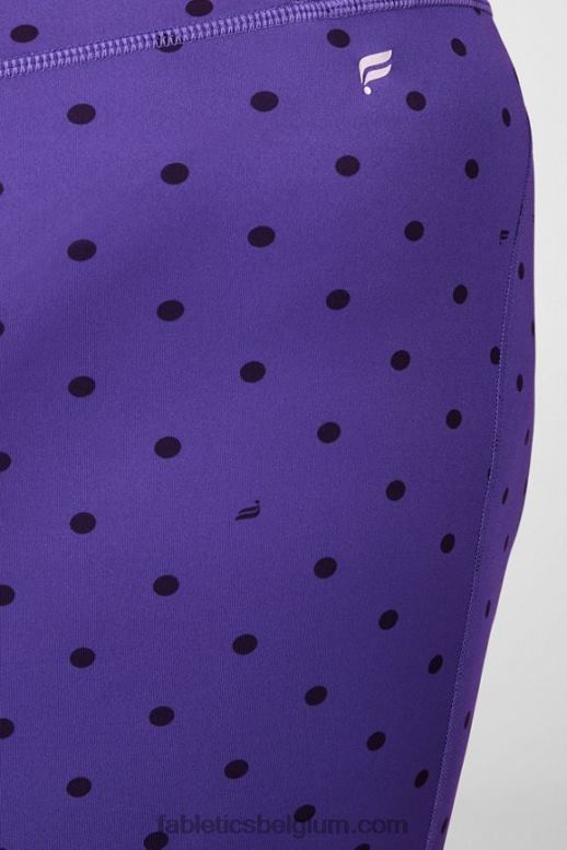 suikerpruim/zwarte stip vrouwen ultracoole shorts met hoge taille en print Fabletics LH20J592