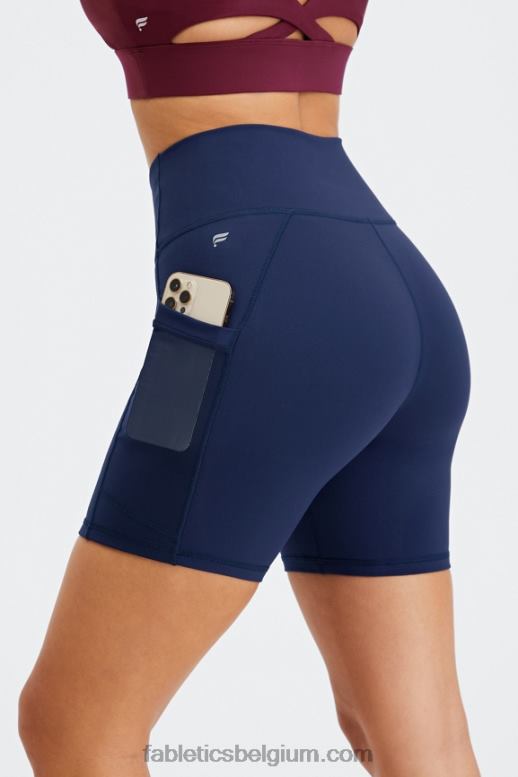 terra/zwembad/koraal waas vrouwen on-the-go powerhold high-waisted 6'' short 7 Fabletics LH20J260