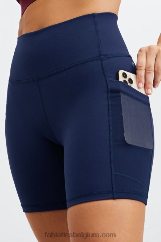 terra/zwembad/koraal waas vrouwen on-the-go powerhold high-waisted 6'' short 7 Fabletics LH20J260