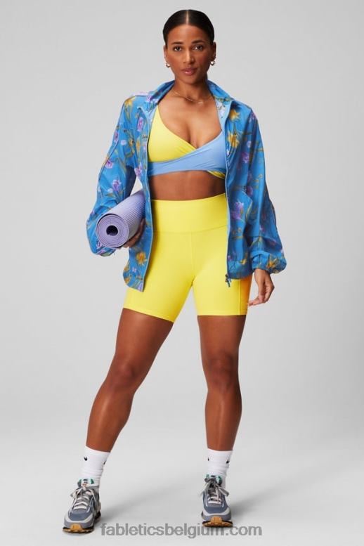 terrazzo/reflecterend logo vrouwen on-the-go powerhold high-waisted 6'' short 5 Fabletics LH20J251