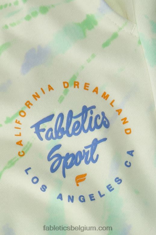 tie-dye spin/afbeelding vrouwen lichtgewicht badstof go-to sweatshort Fabletics LH20J231