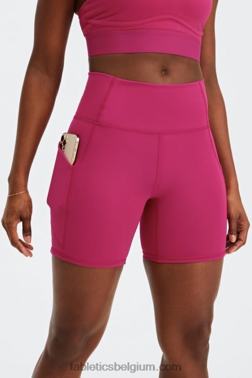 tijm/koele munt vrouwen oasis pureluxe hoog getailleerde 6'' short 14 Fabletics LH20J305