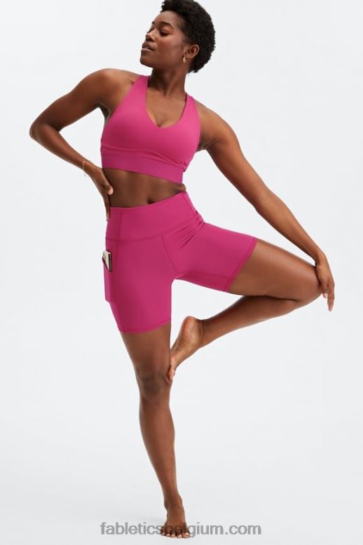 tijm/koele munt vrouwen oasis pureluxe hoog getailleerde 6'' short 14 Fabletics LH20J305