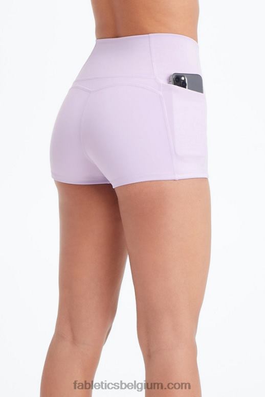 tropen/poederroze vrouwen oasis pureluxe short van 2'' met hoge taille Fabletics LH20J461