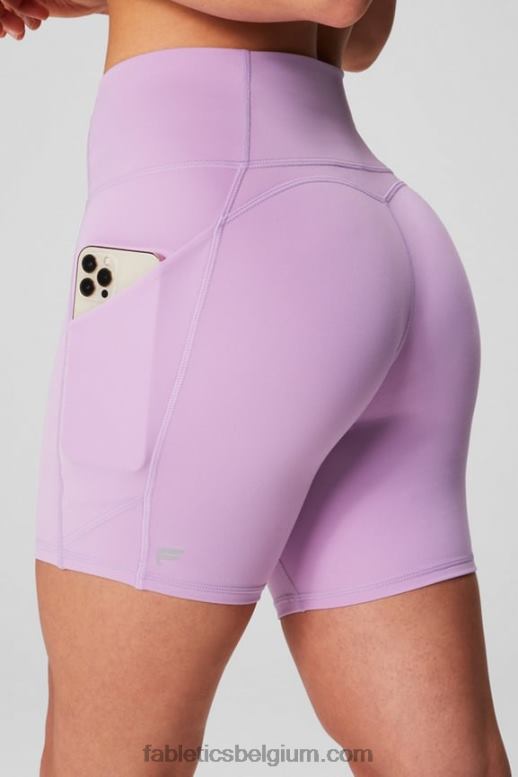 vreugdevuur/zonsondergang/kersenuitbarsting vrouwen oasis pureluxe hoog getailleerde 6'' short 11 Fabletics LH20J289