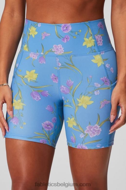 vreugdevuur/zonsondergang/kersenuitbarsting vrouwen oasis pureluxe hoog getailleerde 6'' short 11 Fabletics LH20J290