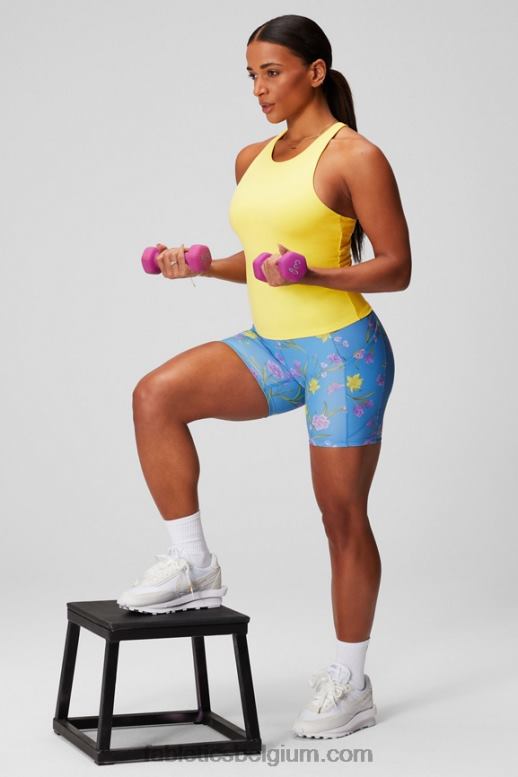 vreugdevuur/zonsondergang/kersenuitbarsting vrouwen oasis pureluxe hoog getailleerde 6'' short 11 Fabletics LH20J290