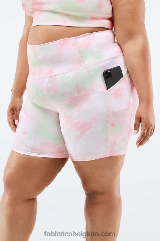wit/eenheid vrouwen oasis hoog getailleerde pocket short 7'' Fabletics LH20J565