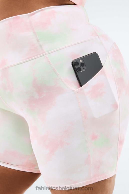 wit/eenheid vrouwen oasis hoog getailleerde pocket short 7'' Fabletics LH20J565