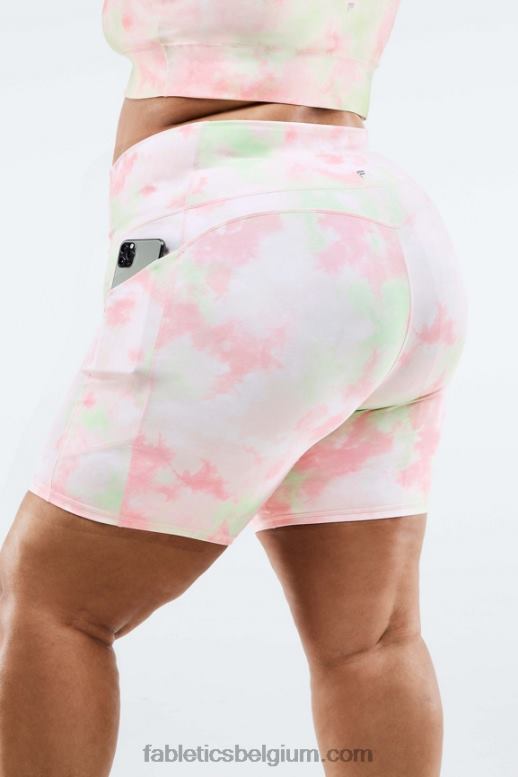 wit/eenheid vrouwen oasis hoog getailleerde pocket short 7'' Fabletics LH20J565