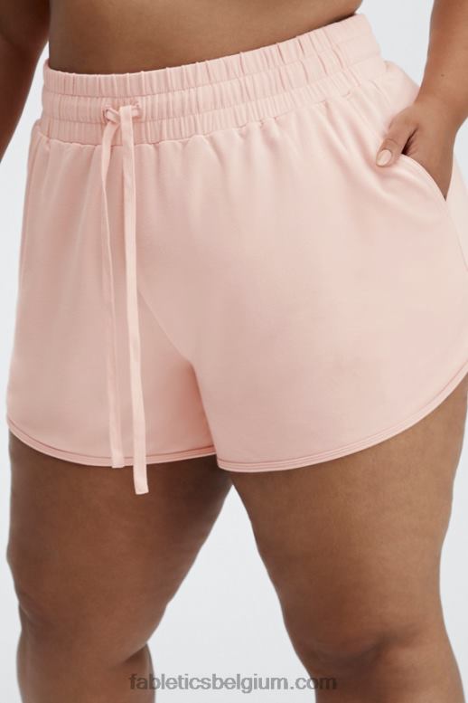 wit/wit logo vrouwen lounge badstof gym short Fabletics LH20J481