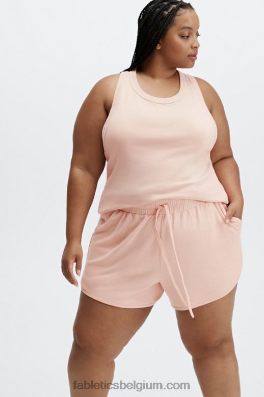 wit/wit logo vrouwen lounge badstof gym short Fabletics LH20J481
