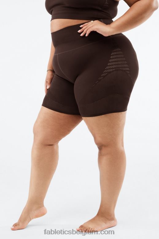 wit/wit logo vrouwen sculptknit short van 6'' met hoge taille Fabletics LH20J533