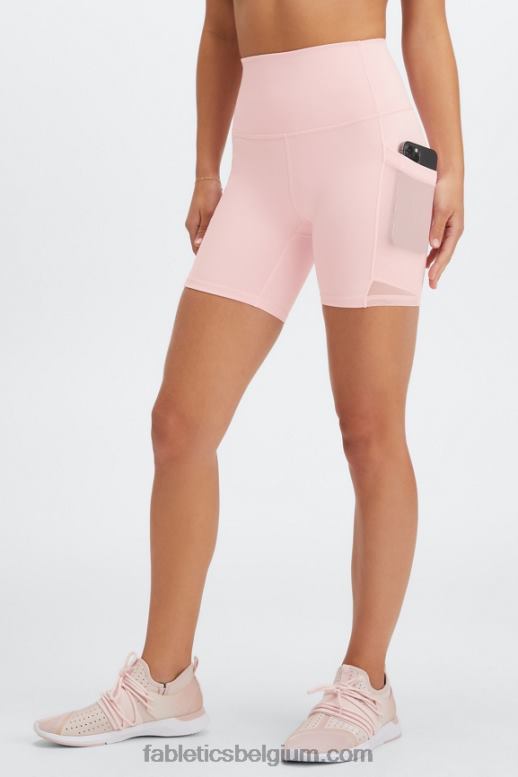 woestijn/blauwe steen vrouwen powerhold ultra hw 6'' kort voor onderweg Fabletics LH20J394