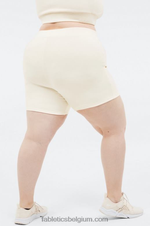 zachtgrijze heide/atletiekclub vrouwen veda short met hoge taille Fabletics LH20J581