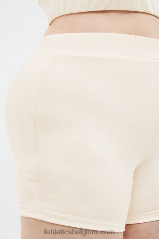 zachtgrijze heide/atletiekclub vrouwen veda short met hoge taille Fabletics LH20J581
