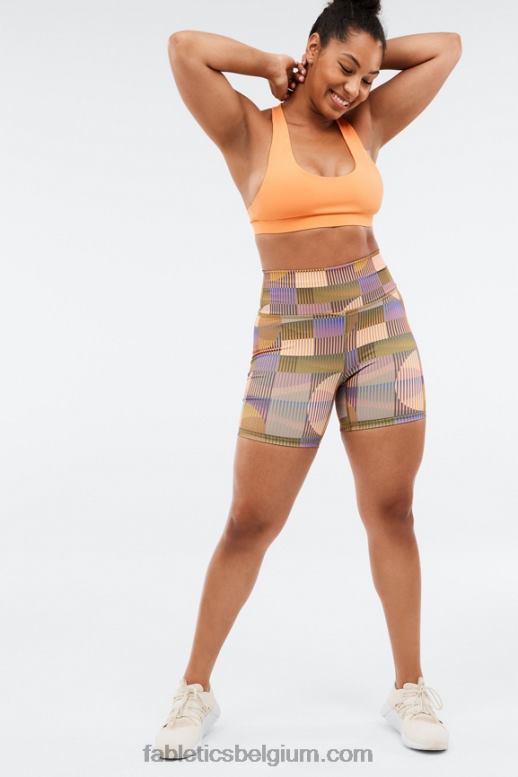 zilverreiger / atletische club vrouwen definiëren high-waisted korte 6'' Fabletics LH20J582