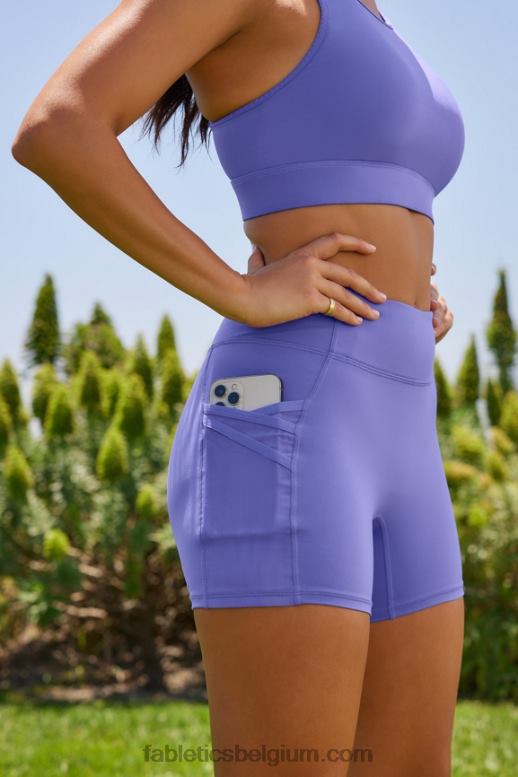 zure citroen/klassiek wit vrouwen trinity motion365 mid-rise 5'' short Fabletics LH20J364