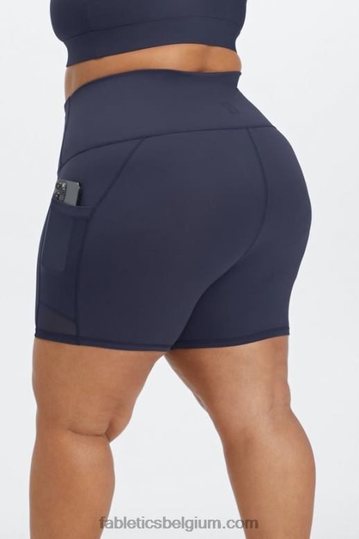 zwart caleidoscopisch/zwart vrouwen universeel tennis on-the-go ultra hw 6'' short Fabletics LH20J487