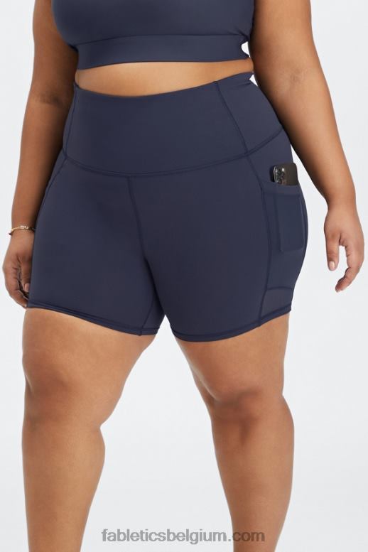 zwart caleidoscopisch/zwart vrouwen universeel tennis on-the-go ultra hw 6'' short Fabletics LH20J487