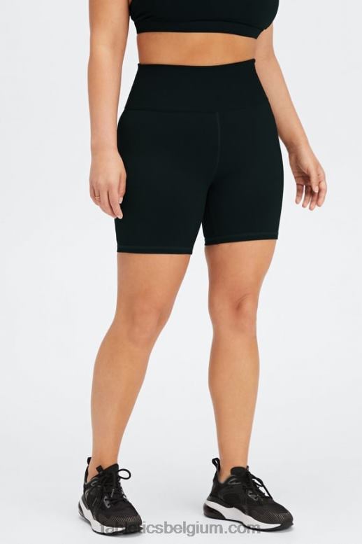 zwart/gebrand oker golvende leo vrouwen boost powerhold hoog getailleerde 6'' short Fabletics LH20J418