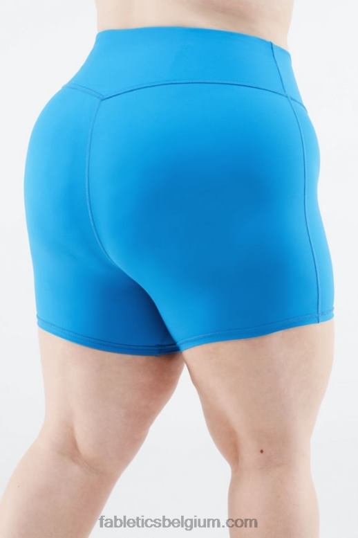 zwart/klassiek wit logo vrouwen overal motion365 high-waisted 6'' short Fabletics LH20J474