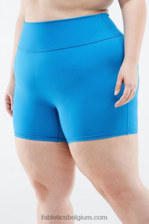 zwart/klassiek wit logo vrouwen overal motion365 high-waisted 6'' short Fabletics LH20J474