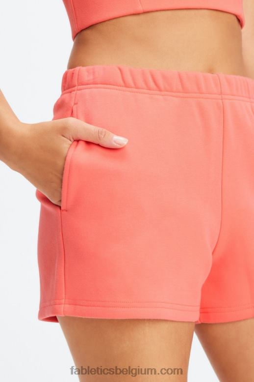 zwart/klassiek wit vrouwen go-to slim sweatshort Fabletics LH20J431