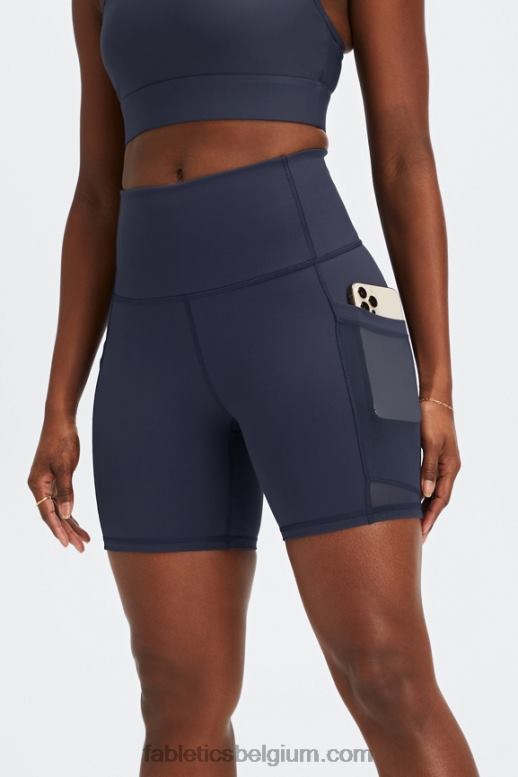 zwart/klassiek wit vrouwen universeel tennis on-the-go ultra hw 6'' short Fabletics LH20J486