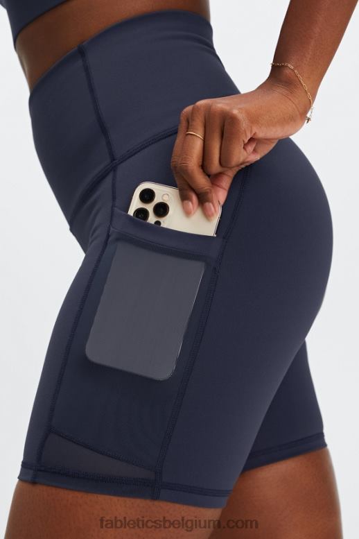 zwart/klassiek wit vrouwen universeel tennis on-the-go ultra hw 6'' short Fabletics LH20J486