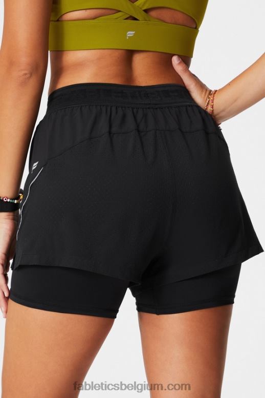 zwart/reflecterend zilver vrouwen geperforeerde run 5 